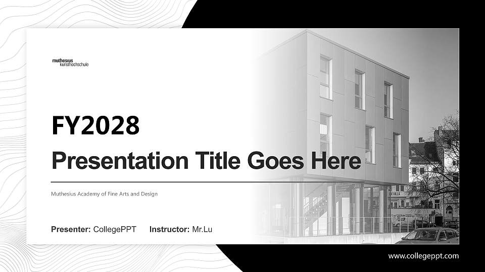 Muthesius Academy of Fine Arts and Design Academic Presentation/Research Findings Report PPT Template16:9 ratio PPT effect preview image