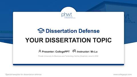 Private University for Business and Technology Vechta_Diepholz Graduation Thesis Defense PPT Template
