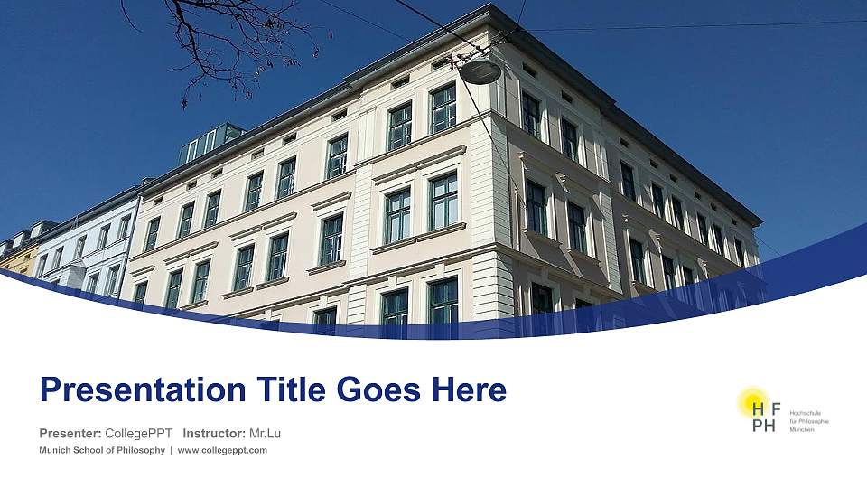 Munich School of Philosophy Course/Courseware Creation PPT Template16:9 ratio PPT effect preview image