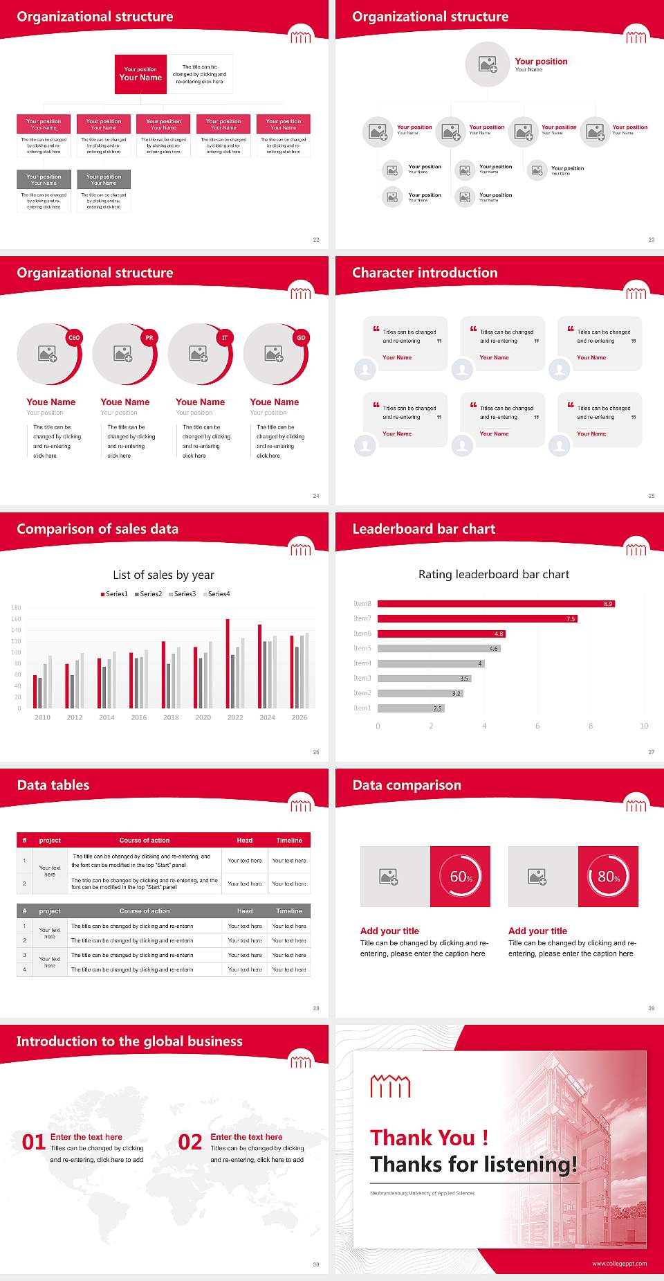 Neubrandenburg University of Applied Sciences Academic Presentation/Research Findings Report PPT Template4:3 ratio PPT effect preview image4