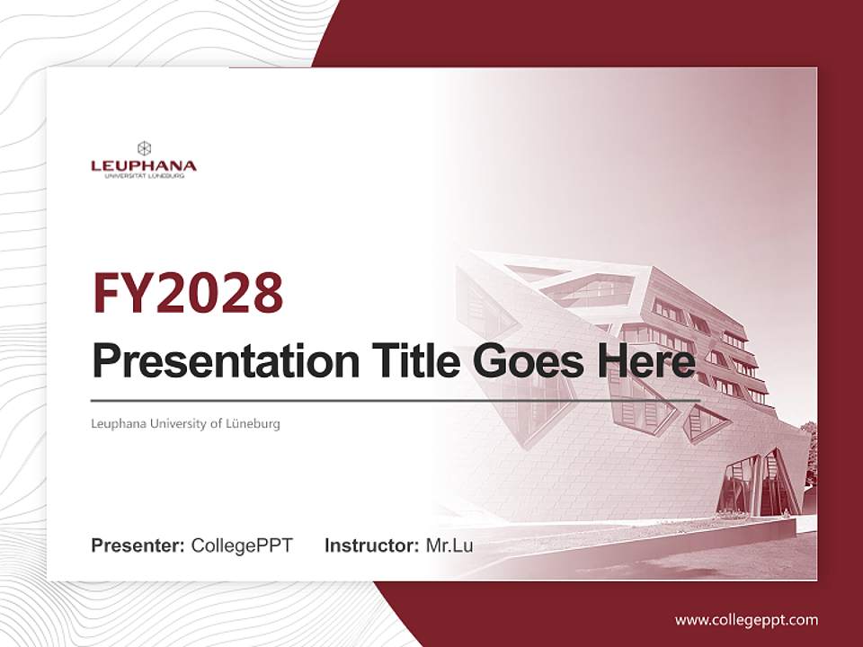 Leuphana University of Lüneburg Academic Presentation/Research Findings Report PPT Template4:3 ratio PPT effect preview image5