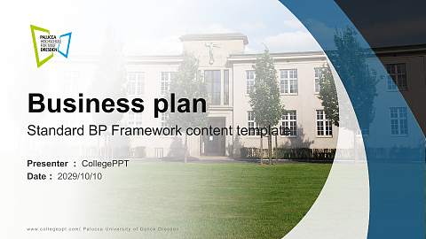 Palucca University of Dance Dresden Competition/Entrepreneurship Contest PPT Template