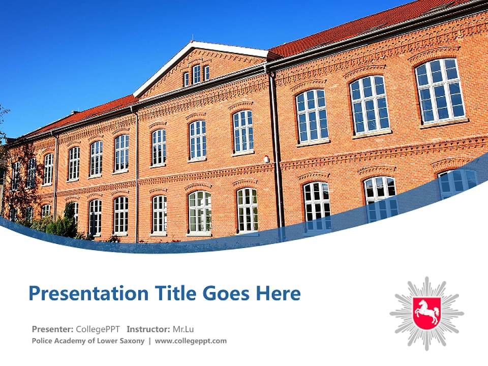 Police Academy of Lower Saxony Course/Courseware Creation PPT Template4:3 ratio PPT effect preview image5