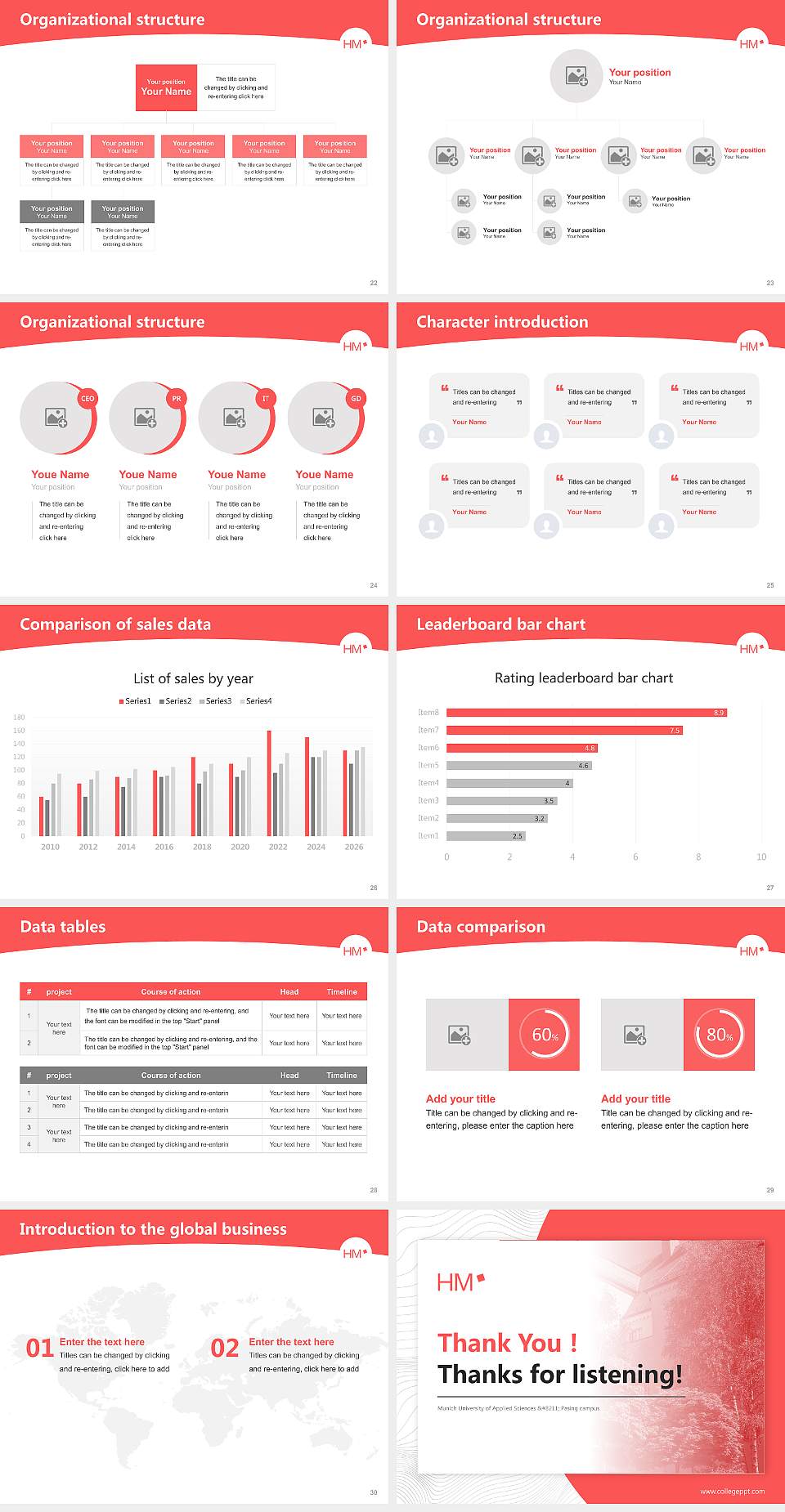 Munich University of Applied Sciences – Pasing campus Academic Presentation/Research Findings Report PPT Template4:3 ratio PPT effect preview image4
