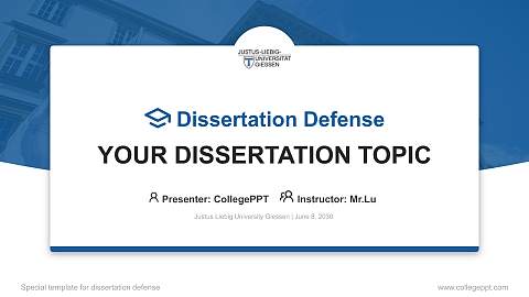 Justus Liebig University Giessen Graduation Thesis Defense PPT Template