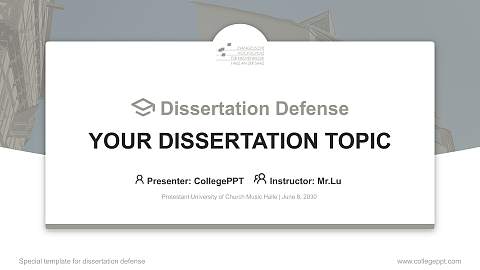 Protestant University of Church Music Halle Graduation Thesis Defense PPT Template