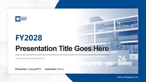 Julius Maximilian University of Würzburg Academic Presentation/Research Findings Report PPT Template