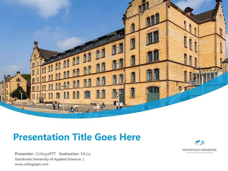 Osnabrück University of Applied Sciences Course/Courseware Creation PPT Template4:3 ratio PPT effect preview image5