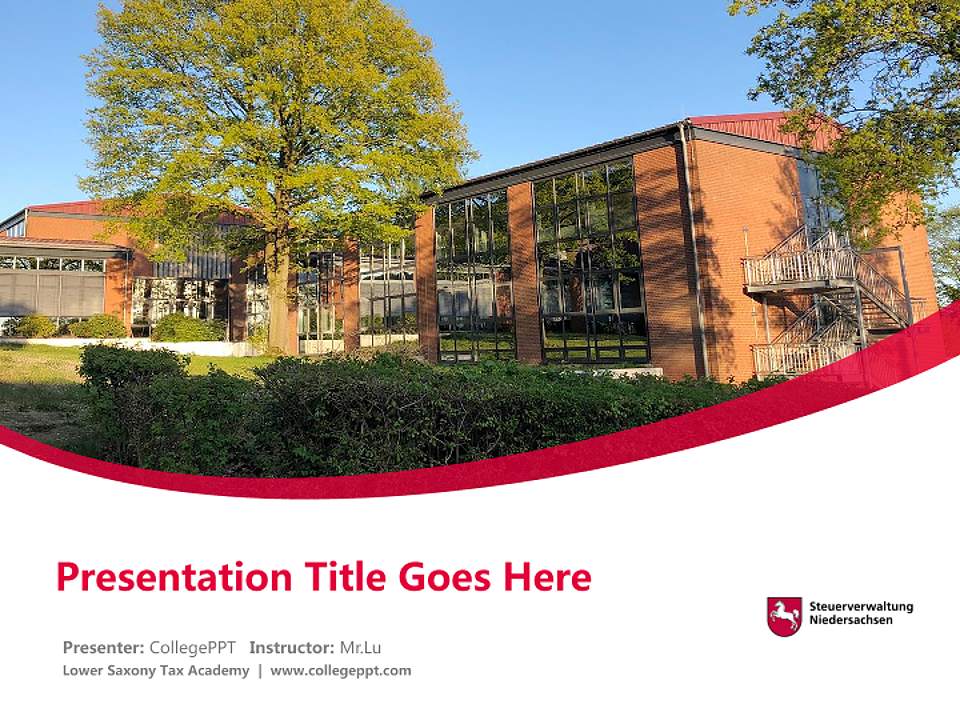 Lower Saxony Tax Academy Course/Courseware Creation PPT Template4:3 ratio PPT effect preview image5
