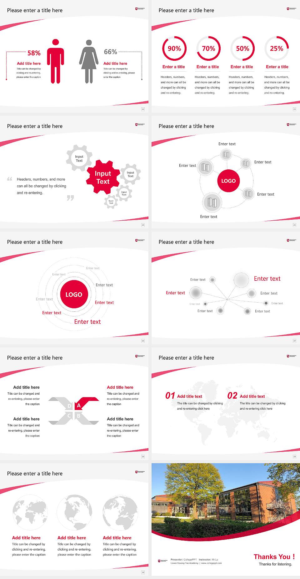 Lower Saxony Tax Academy Course/Courseware Creation PPT Template4:3 ratio PPT effect preview image4
