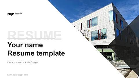 Potsdam University of Applied Sciences Resume PPT Template