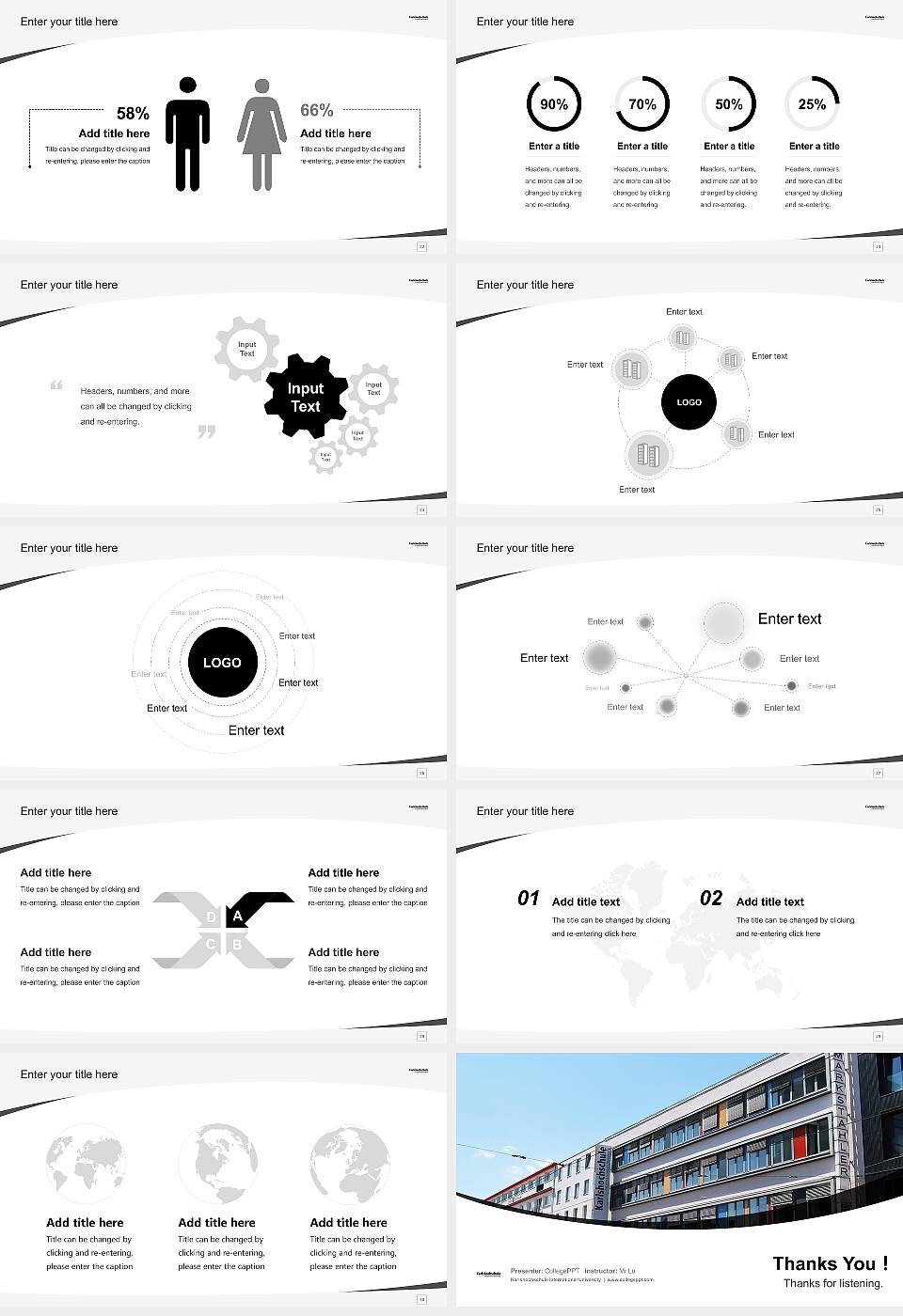 Karlshochschule International University Course/Courseware Creation PPT Template16:9 ratio PPT effect preview image4
