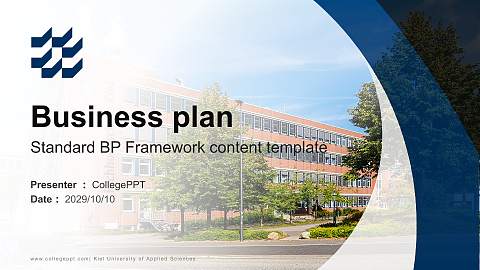 Kiel University of Applied Sciences Competition/Entrepreneurship Contest PPT Template