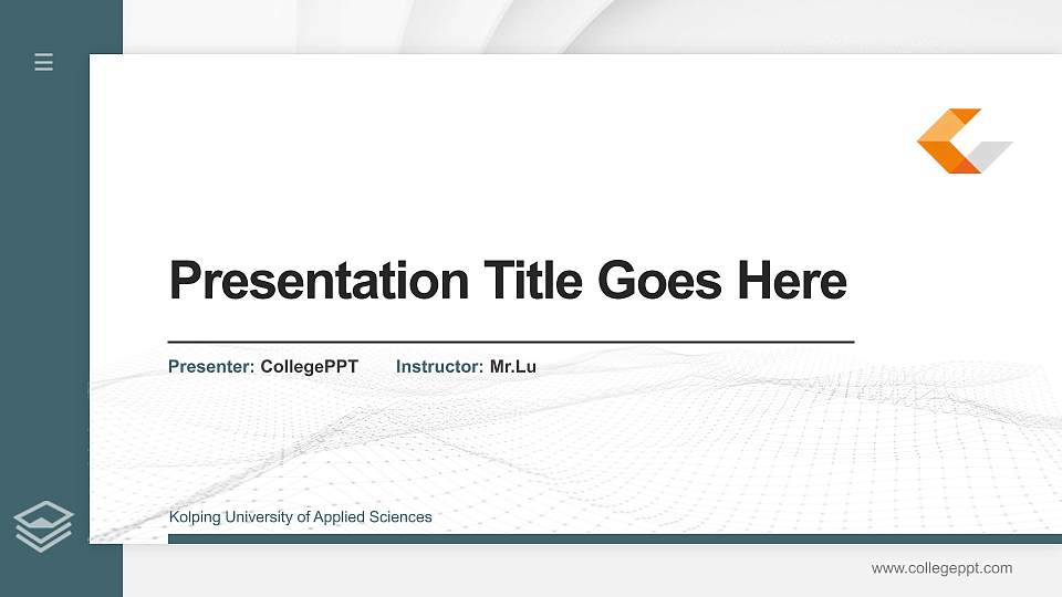 Kolping University of Applied Sciences Thesis Proposal/Graduation Defense PPT Template16:9 ratio PPT effect preview image