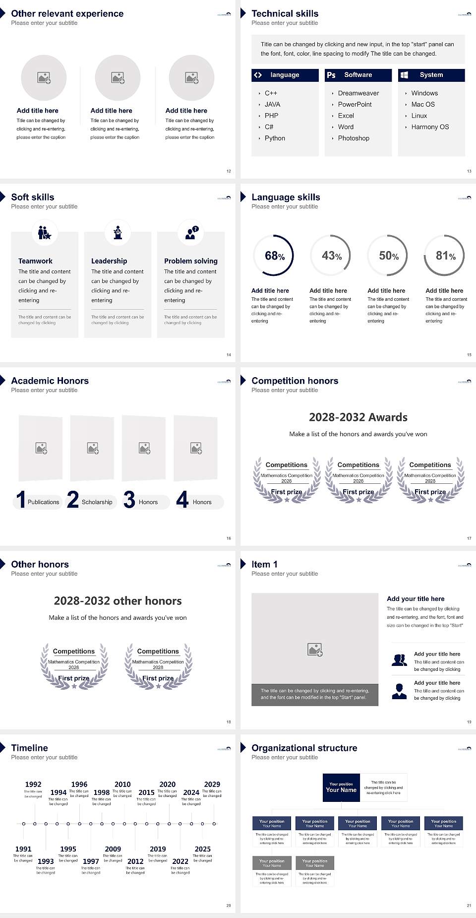 HSD University of Applied Sciences Döpfer – Potsdam campus Resume PPT Template4:3 ratio PPT effect preview image3