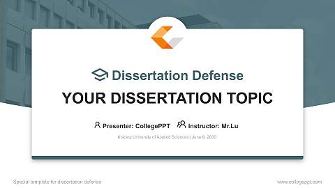 Kolping University of Applied Sciences Graduation Thesis Defense PPT Template