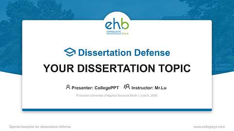 Protestant University of Applied Sciences Berlin Graduation Thesis Defense PPT Template