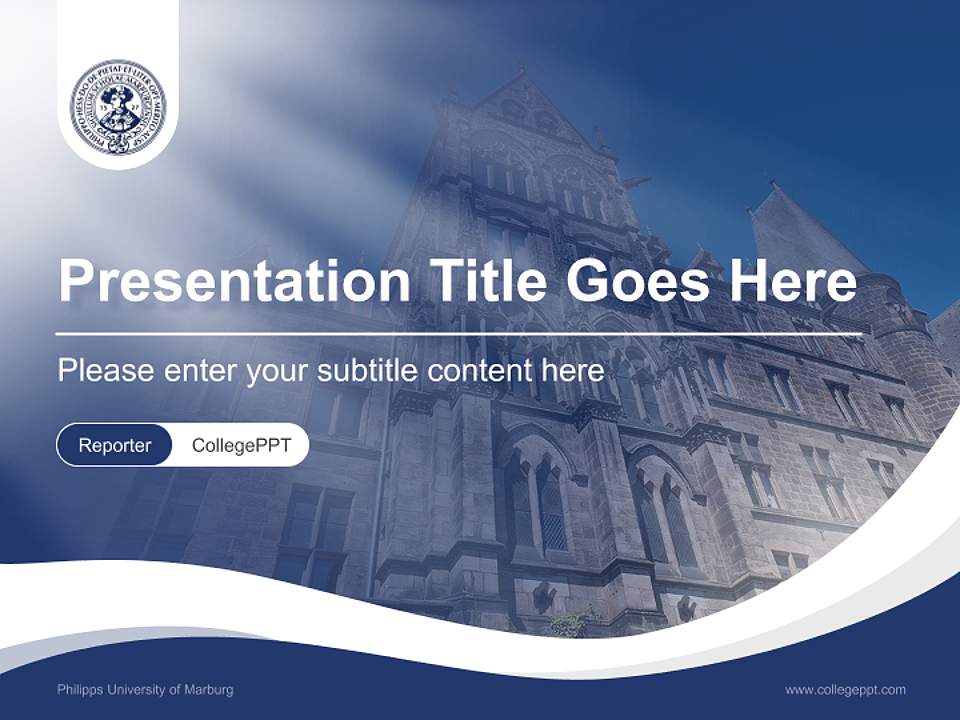 Philipps University of Marburg Lecture Sharing and Networking Event PPT Template4:3 ratio PPT effect preview image4