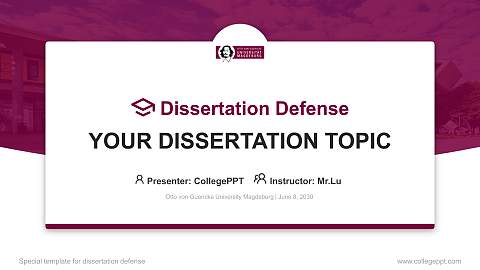 Otto von Guericke University Magdeburg Graduation Thesis Defense PPT Template