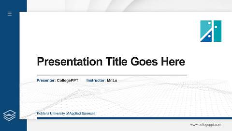 Koblenz University of Applied Sciences Thesis Proposal/Graduation Defense PPT Template