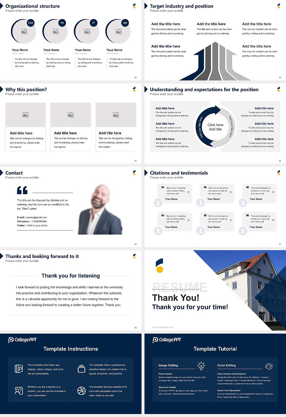 Nürtingen-Geislingen University of Applied Sciences for Business and Environment Resume PPT Template16:9 ratio PPT effect preview image4