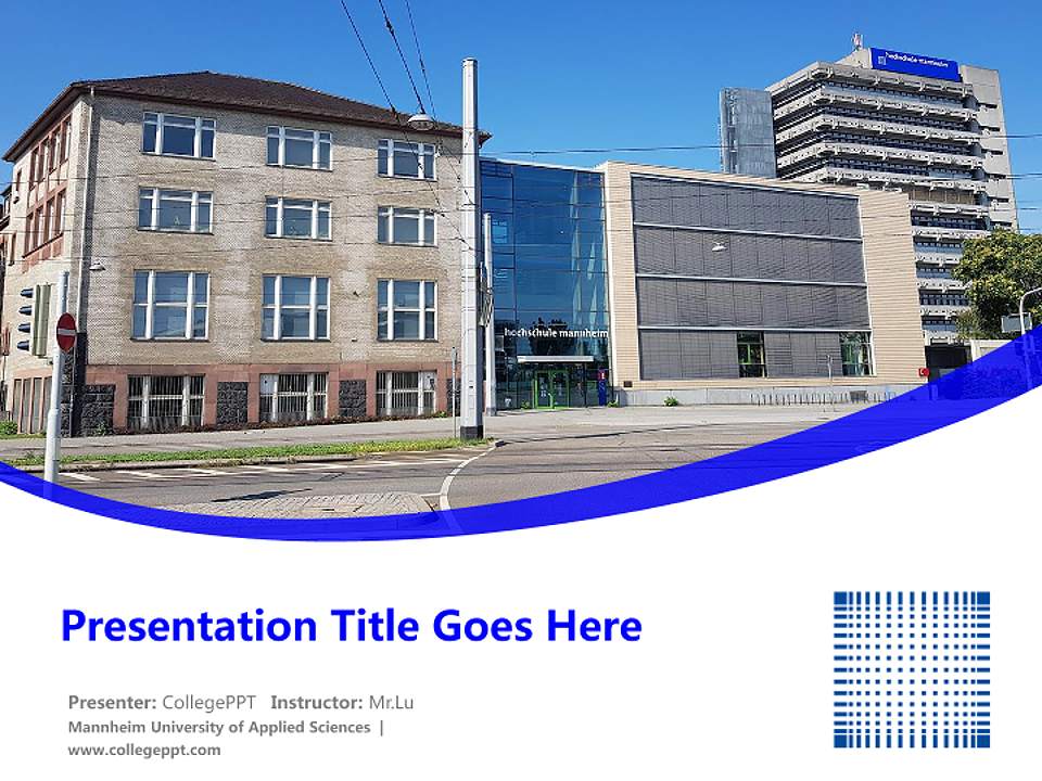 Mannheim University of Applied Sciences Course/Courseware Creation PPT Template4:3 ratio PPT effect preview image5