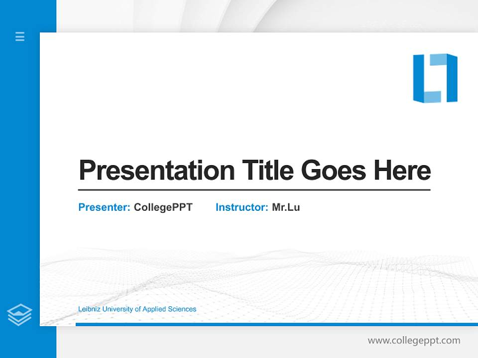 Leibniz University of Applied Sciences Thesis Proposal/Graduation Defense PPT Template4:3 ratio PPT effect preview image5
