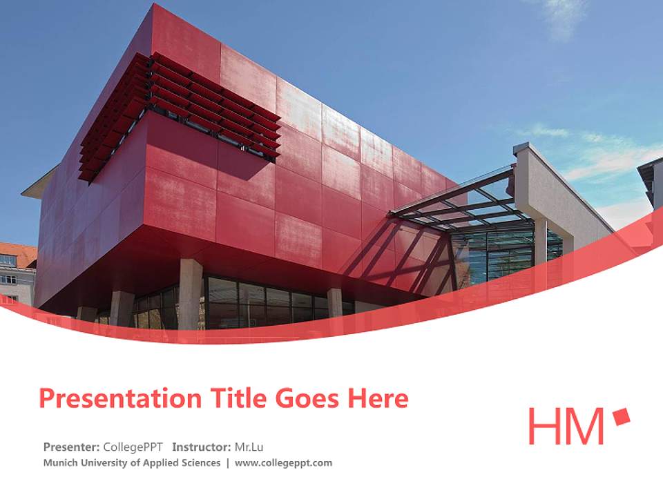 Munich University of Applied Sciences Course/Courseware Creation PPT Template4:3 ratio PPT effect preview image5