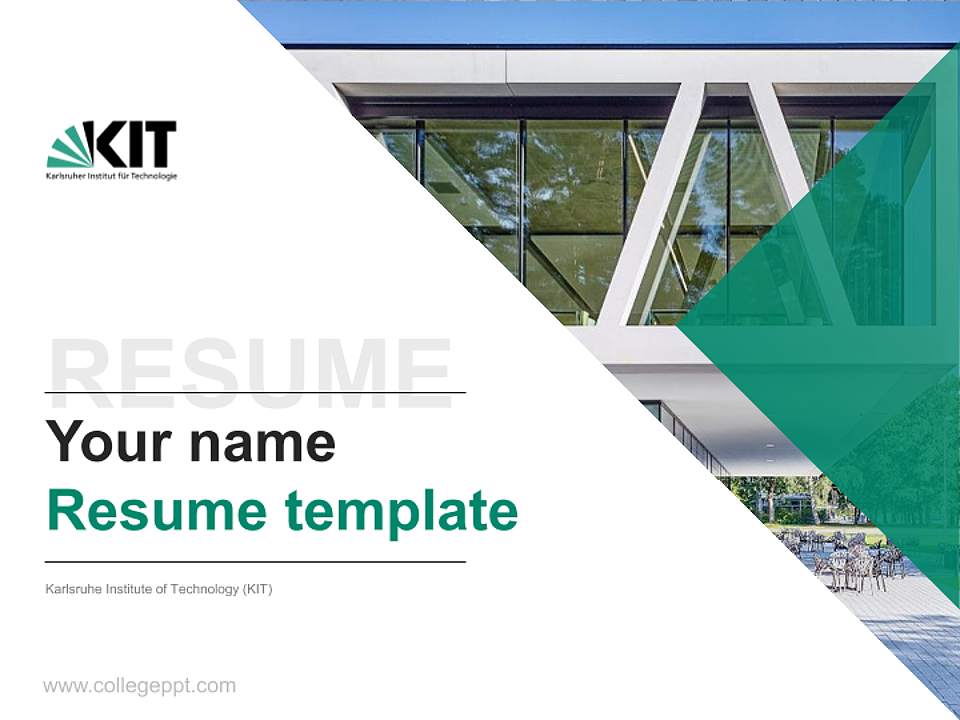 Karlsruhe Institute of Technology (KIT) Resume PPT Template4:3 ratio PPT effect preview image5