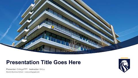Munich Business School Course/Courseware Creation PPT Template