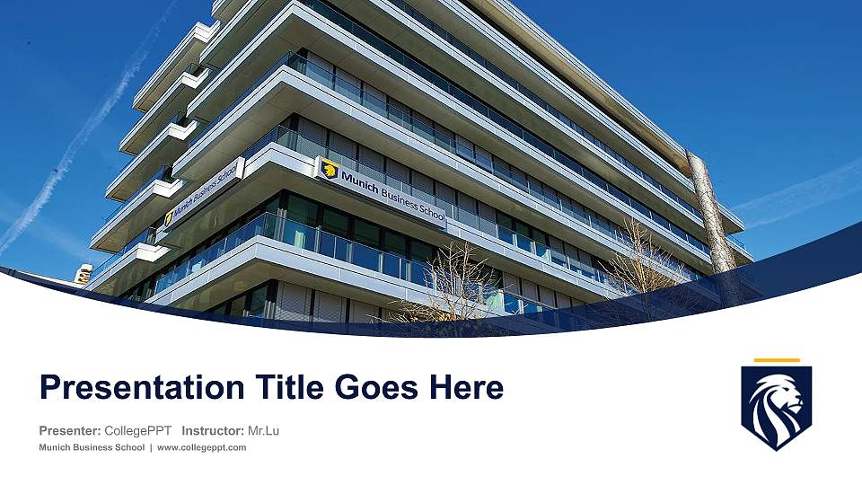 Munich Business School Course/Courseware Creation PPT Template16:9 ratio PPT effect preview image