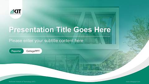 Karlsruhe Institute of Technology (KIT) Lecture Sharing and Networking Event PPT Template