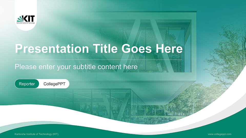 Karlsruhe Institute of Technology (KIT) Lecture Sharing and Networking Event PPT Template16:9 ratio PPT effect preview image