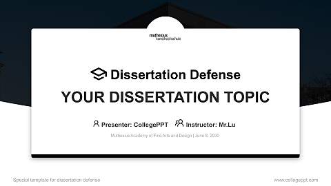 Muthesius Academy of Fine Arts and Design Graduation Thesis Defense PPT Template