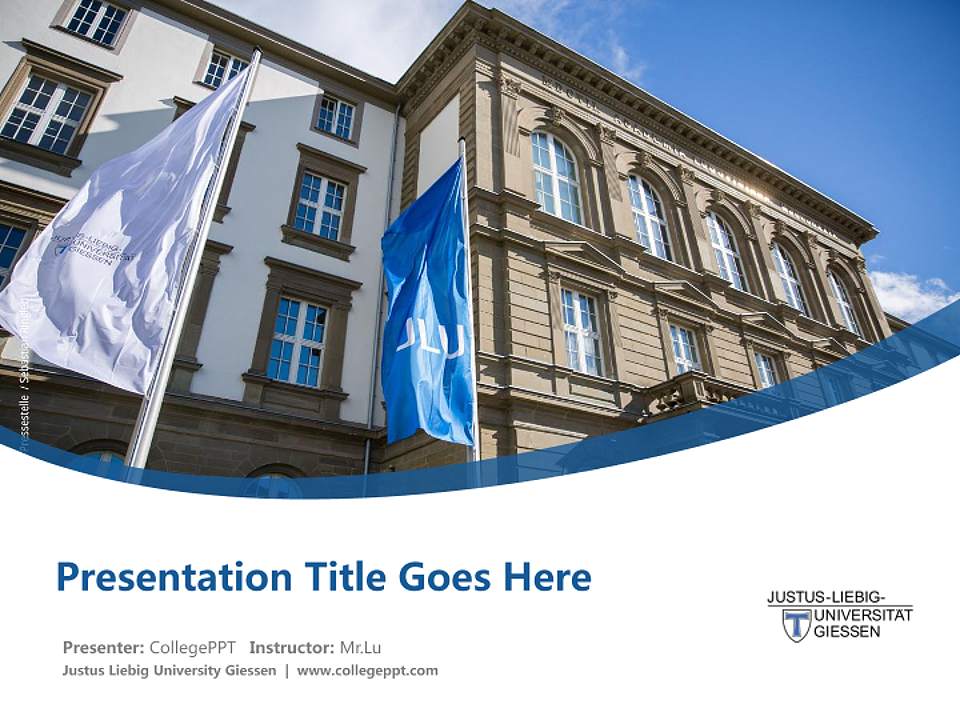 Justus Liebig University Giessen Course/Courseware Creation PPT Template4:3 ratio PPT effect preview image5