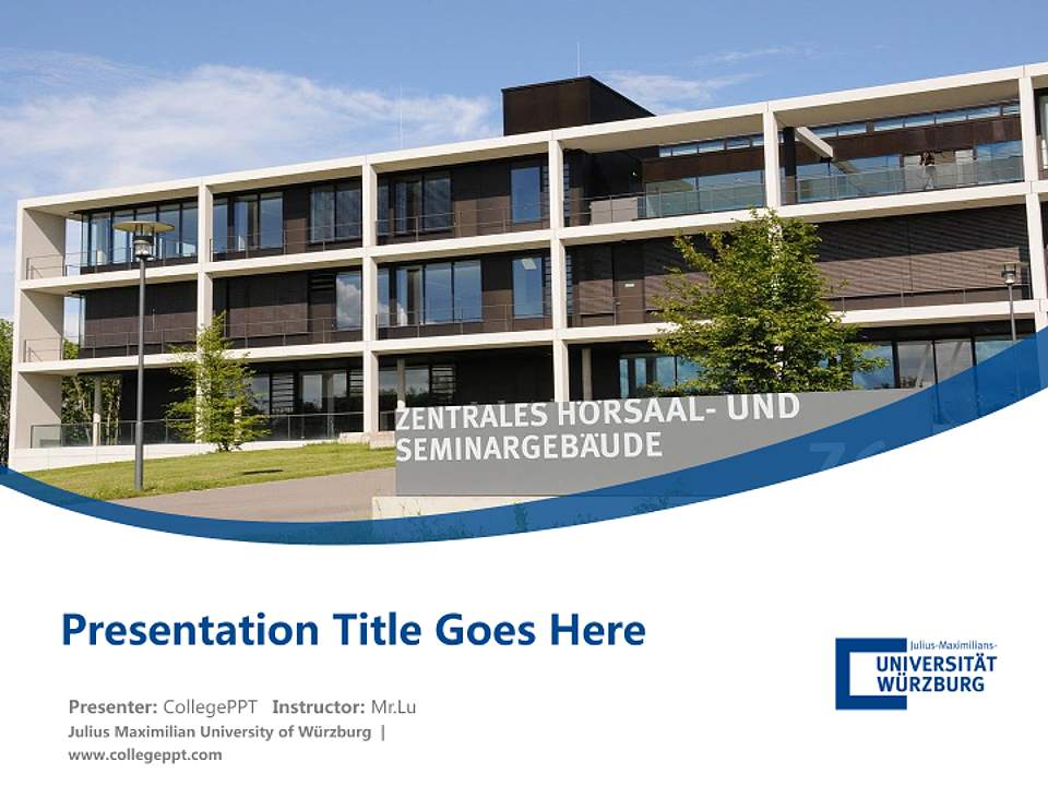 Julius Maximilian University of Würzburg Course/Courseware Creation PPT Template4:3 ratio PPT effect preview image5