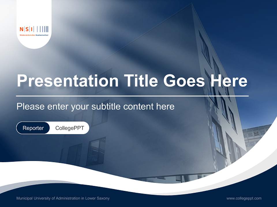 Municipal University of Administration in Lower Saxony Lecture Sharing and Networking Event PPT Template4:3 ratio PPT effect preview image4