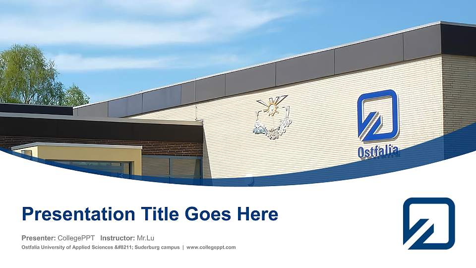 Ostfalia University of Applied Sciences – Suderburg campus Course/Courseware Creation PPT Template16:9 ratio PPT effect preview image