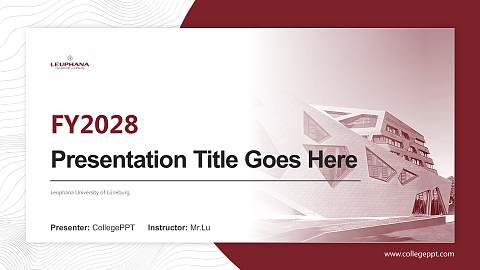 Leuphana University of Lüneburg Academic Presentation/Research Findings Report PPT Template
