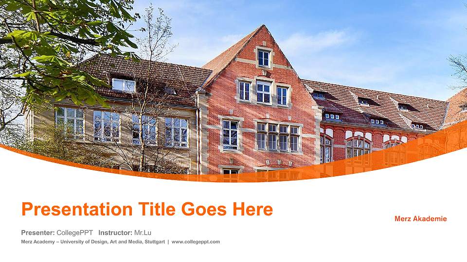 Merz Academy – University of Design, Art and Media, Stuttgart Course/Courseware Creation PPT Template16:9 ratio PPT effect preview image