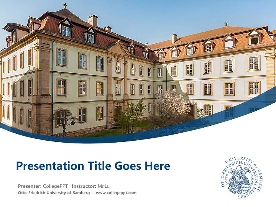 Otto-Friedrich University of Bamberg Course/Courseware Creation PPT Template4:3 ratio PPT effect preview image5