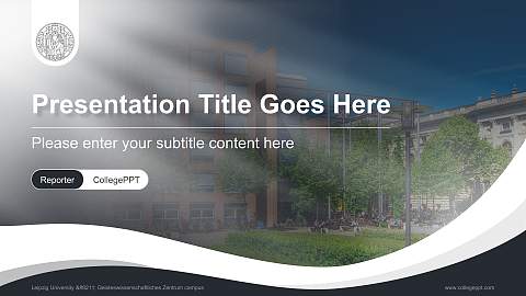 Leipzig University – Geisteswissenschaftliches Zentrum campus Lecture Sharing and Networking Event PPT Template