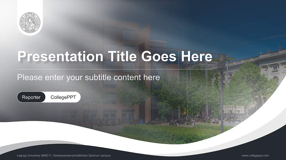 Leipzig University – Geisteswissenschaftliches Zentrum campus Lecture Sharing and Networking Event PPT Template16:9 ratio PPT effect preview image