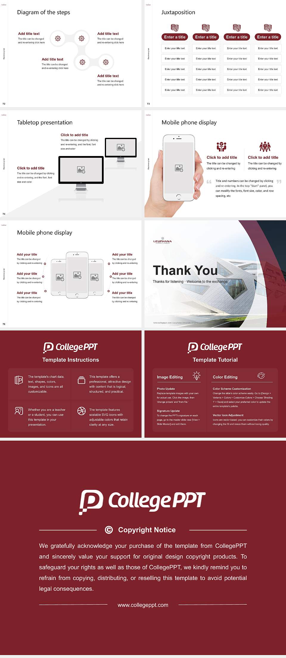 Leuphana University of Lüneburg Competition/Entrepreneurship Contest PPT Template4:3 ratio PPT effect preview image9