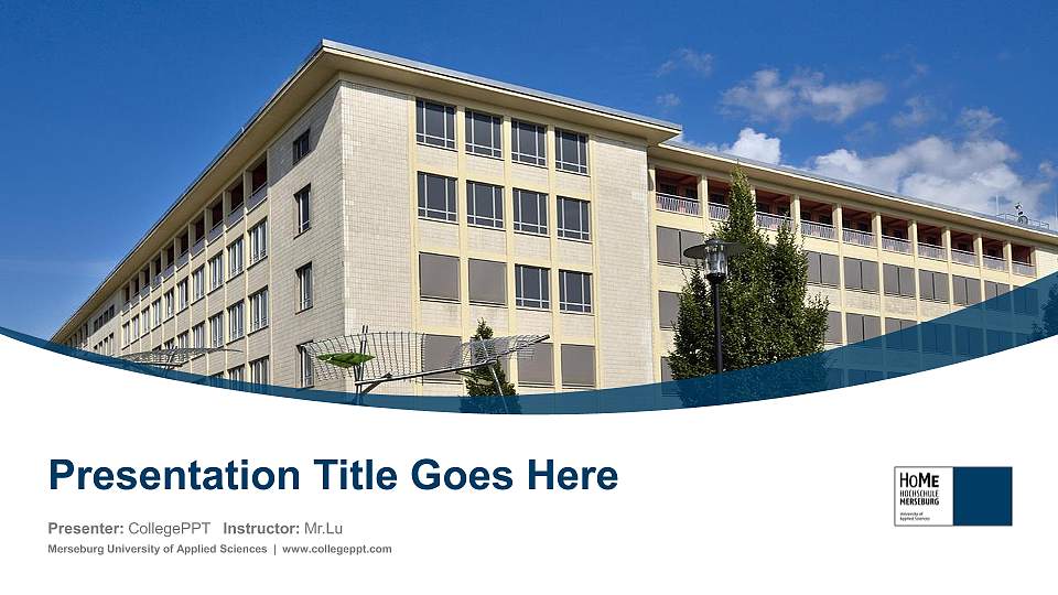 Merseburg University of Applied Sciences Course/Courseware Creation PPT Template16:9 ratio PPT effect preview image