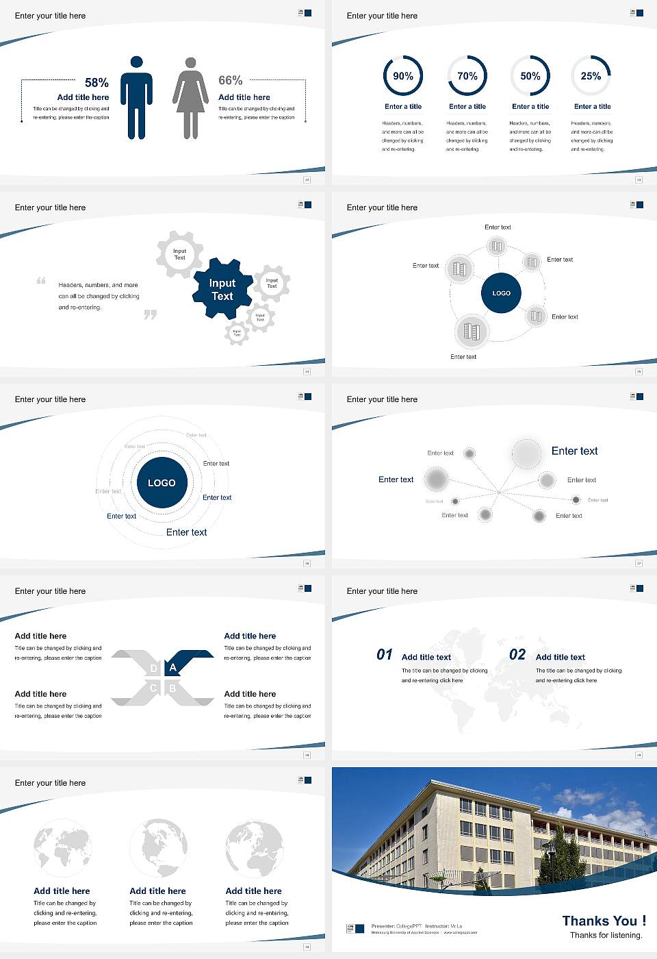 Merseburg University of Applied Sciences Course/Courseware Creation PPT Template16:9 ratio PPT effect preview image4