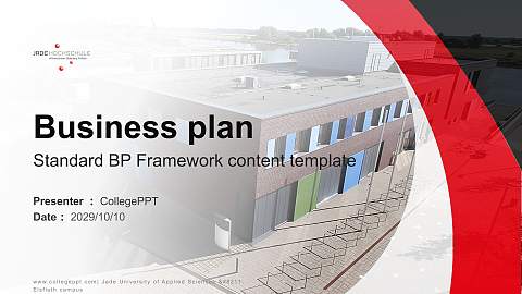Jade University of Applied Sciences – Elsfleth campus Competition/Entrepreneurship Contest PPT Template