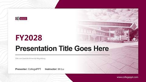 Otto von Guericke University Magdeburg Academic Presentation/Research Findings Report PPT Template