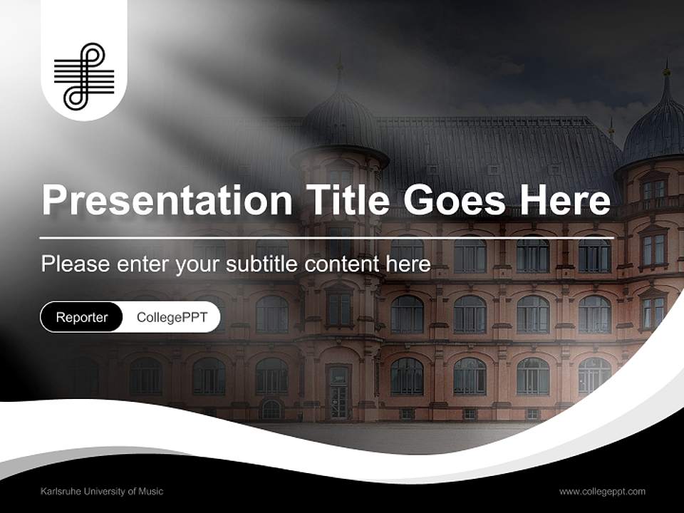 Karlsruhe University of Music Lecture Sharing and Networking Event PPT Template4:3 ratio PPT effect preview image4