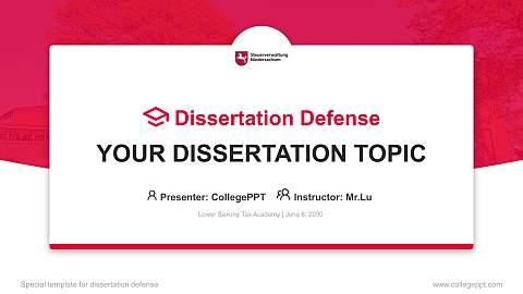 Lower Saxony Tax Academy Graduation Thesis Defense PPT Template